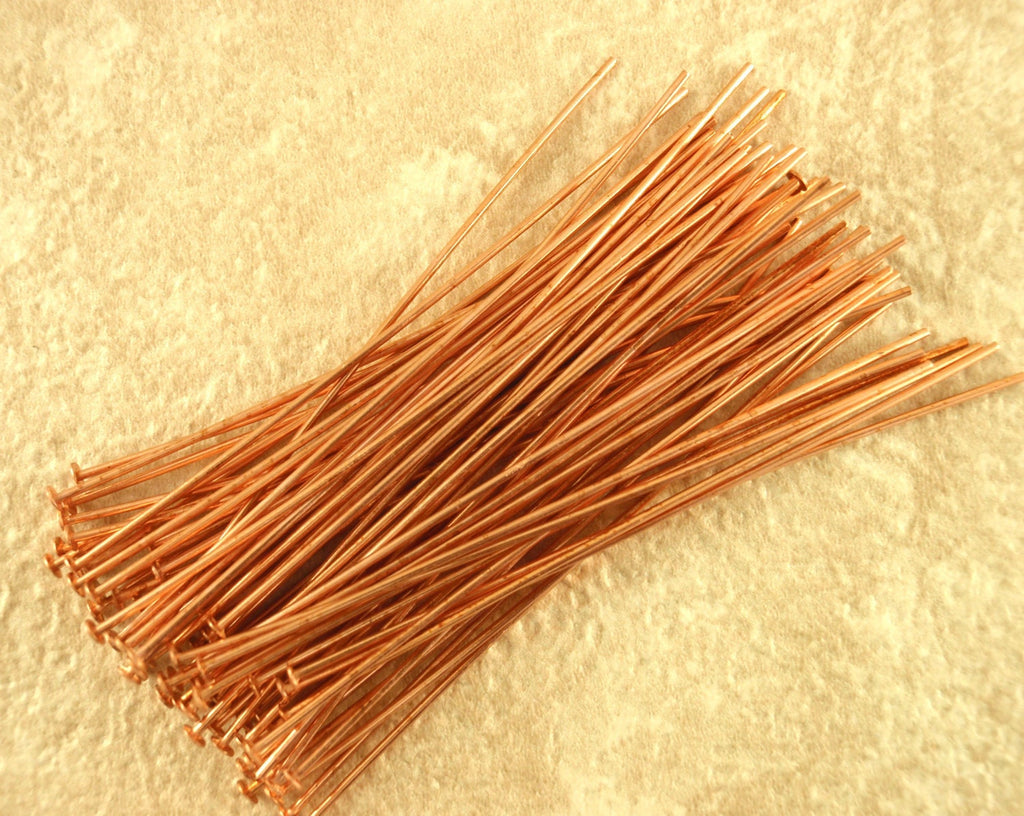 100 Solid Copper Stunning Flat Head Pins - 22 gauge - Made in the USA - Best Commercially Made - 100% Guarantee!