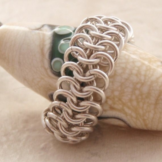 Kit Argentium Sterling Silver Chainmaille Ring European 4 - 1 Beginner Jewelry Creating