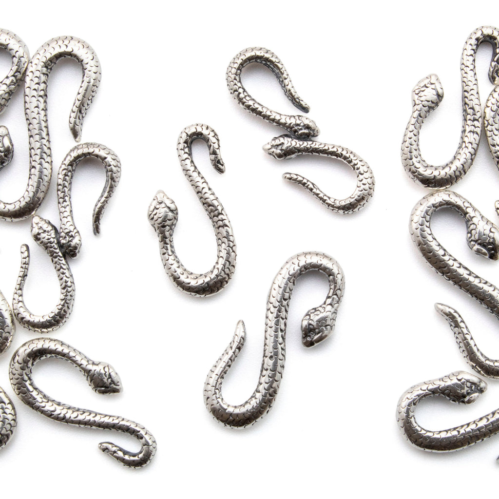 Snake S-Hook Clasp - Sterling Silver - Made in the USA - 100% Guarantee