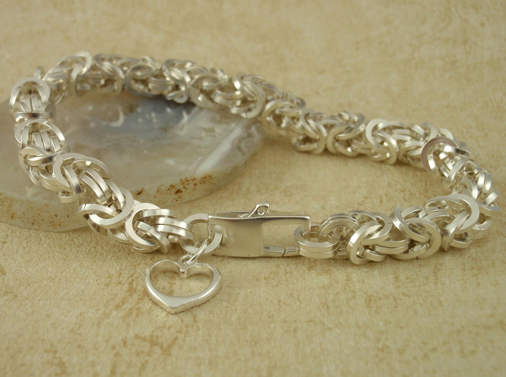 Kit Sterling Silver Bracelet - Square Beyond Basic Byzantine Chainmaille Beginner Jewelry Creating