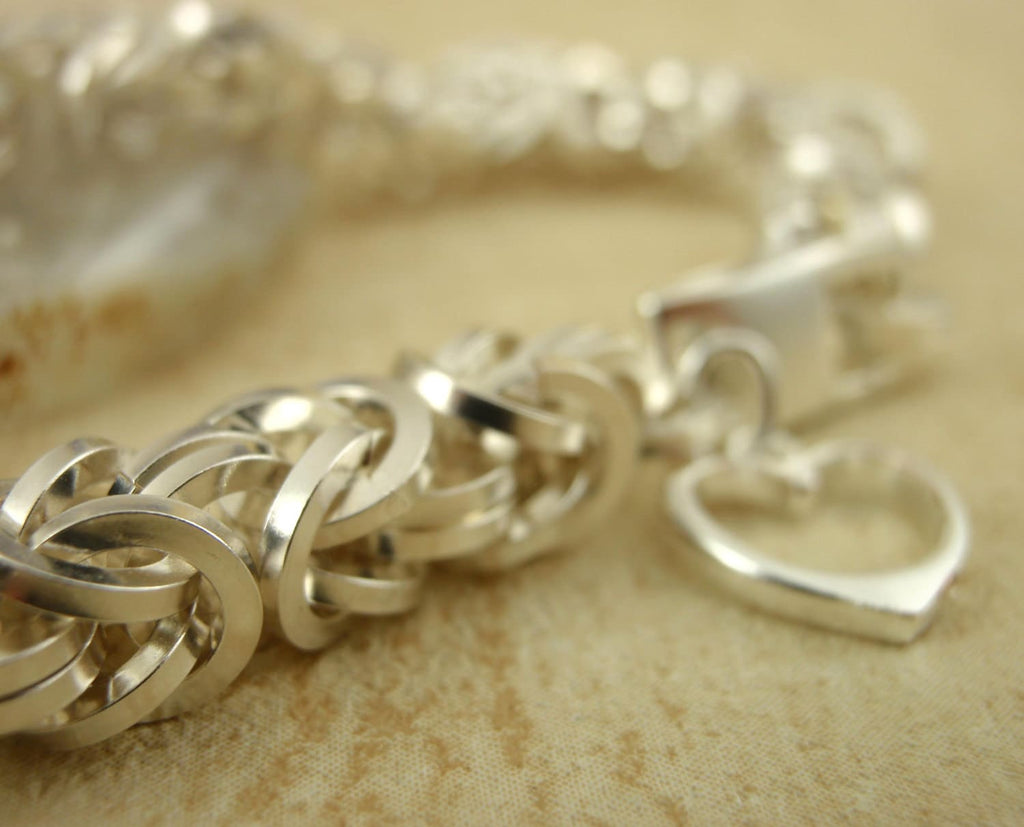 Kit Sterling Silver Bracelet - Square Beyond Basic Byzantine Chainmaille Beginner Jewelry Creating
