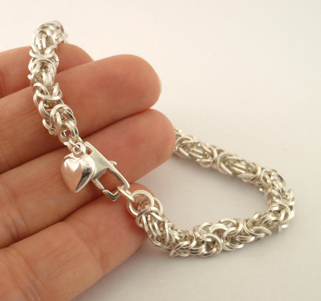 Kit Petite On Edge Square Sterling Silver Bracelet Beyond Basic Byzantine - Stunning Chainmaille Jewelry Creating