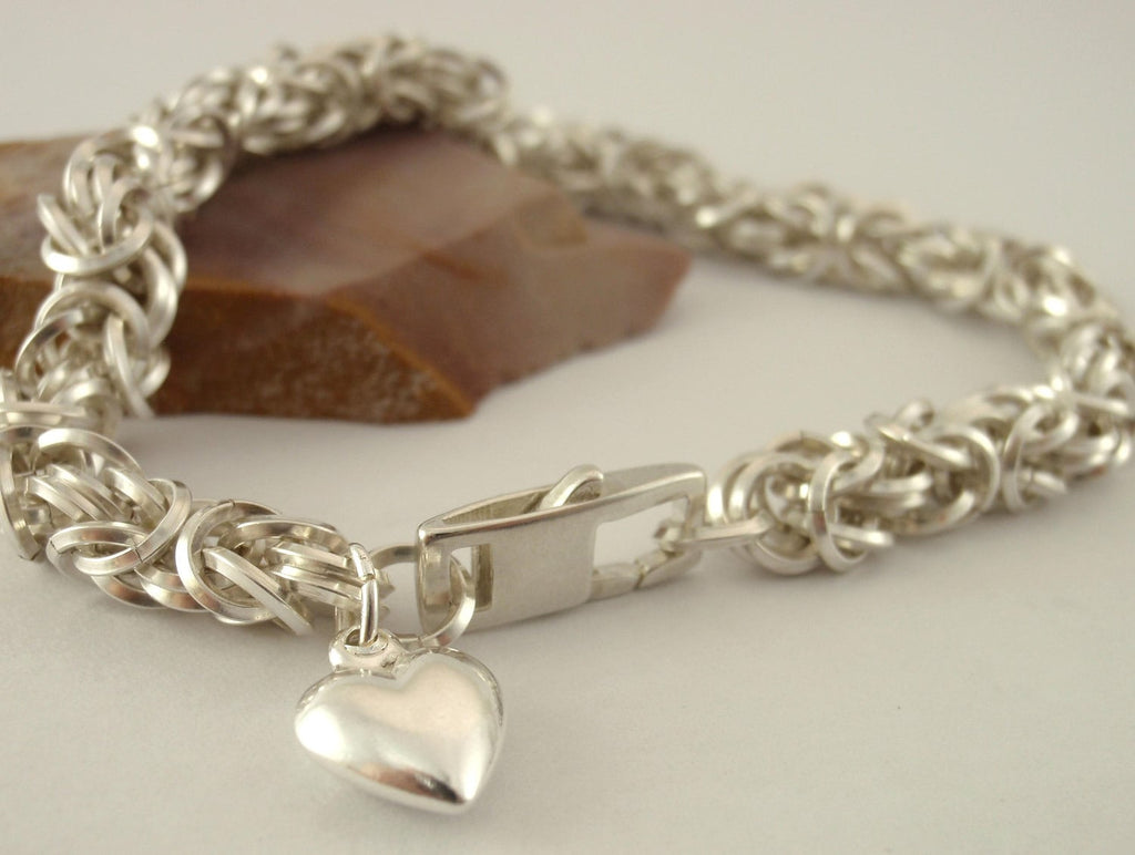 Kit Petite On Edge Square Sterling Silver Bracelet Beyond Basic Byzantine - Stunning Chainmaille Jewelry Creating