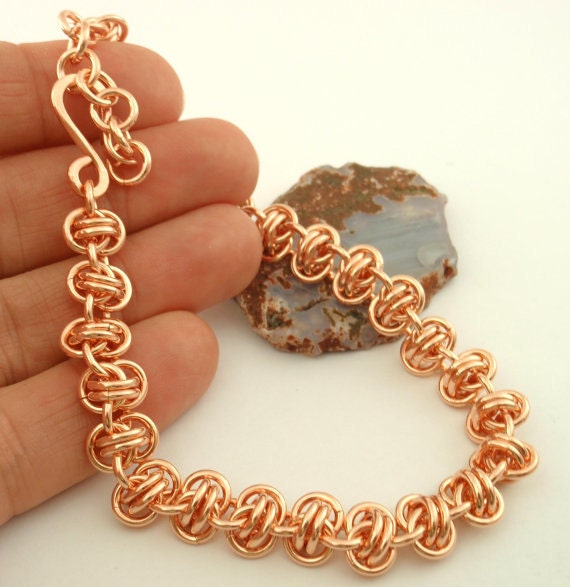 Kit Copper Grand Barrel Weave Bracelet 16 gauge Sturdy and Stylish Beginners Chainmaille Jewelry Creating