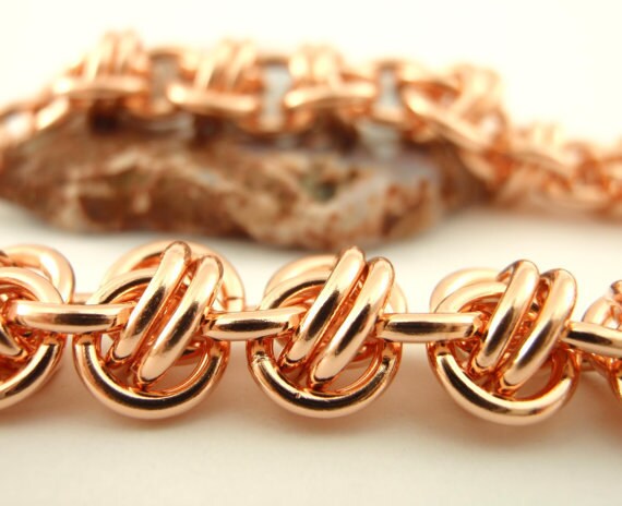 Kit Copper Grand Barrel Weave Bracelet 16 gauge Sturdy and Stylish Beginners Chainmaille Jewelry Creating