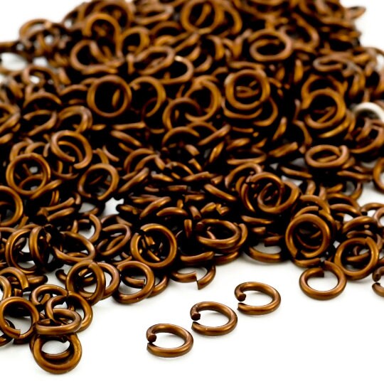 100 - 16 gauge Anodized Aluminum Jump Rings - 6.7mm ID - 9.1mm OD - 1/4 inch