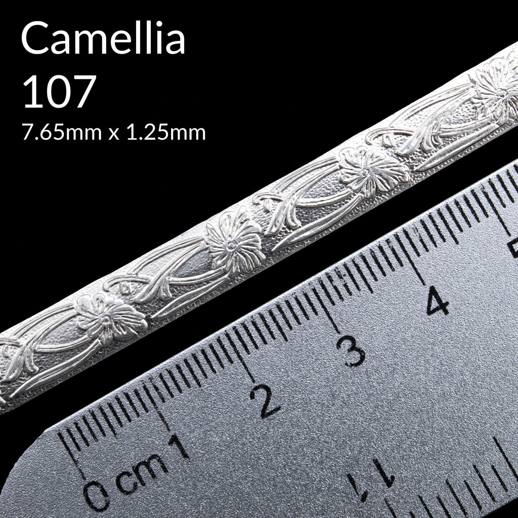 Sterling Silver Floral Pattern Flat Wire - By the Inch