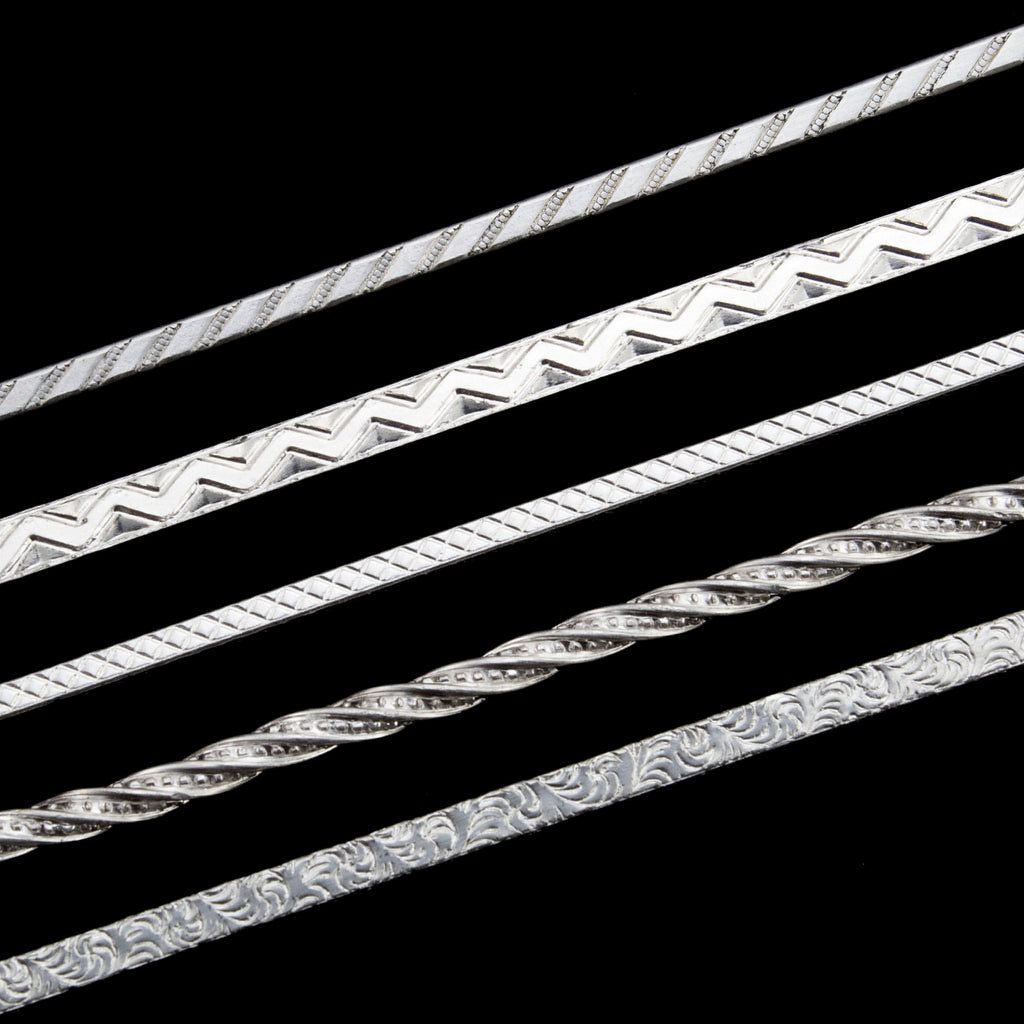 Sterling Silver Square Pattern Wire - By the Inch, Dead Soft