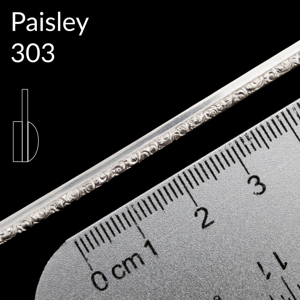 Sterling Silver Pattern Stepped Bezel Wire - By the Inch