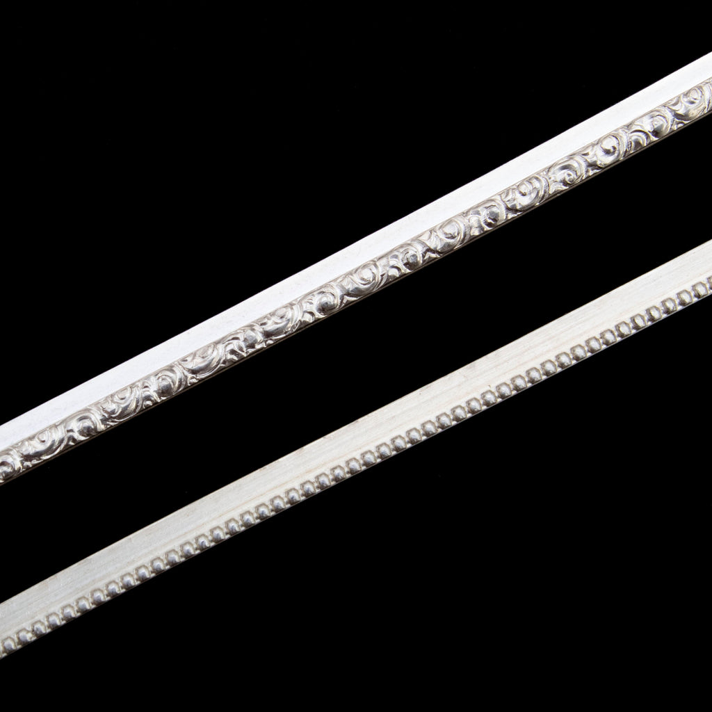 Sterling Silver Pattern Stepped Bezel Wire - By the Inch