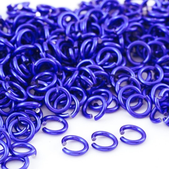 100 - 16 gauge Anodized Aluminum Jump Rings - 4.2mm ID - 6.6mm OD - 5/32 inch