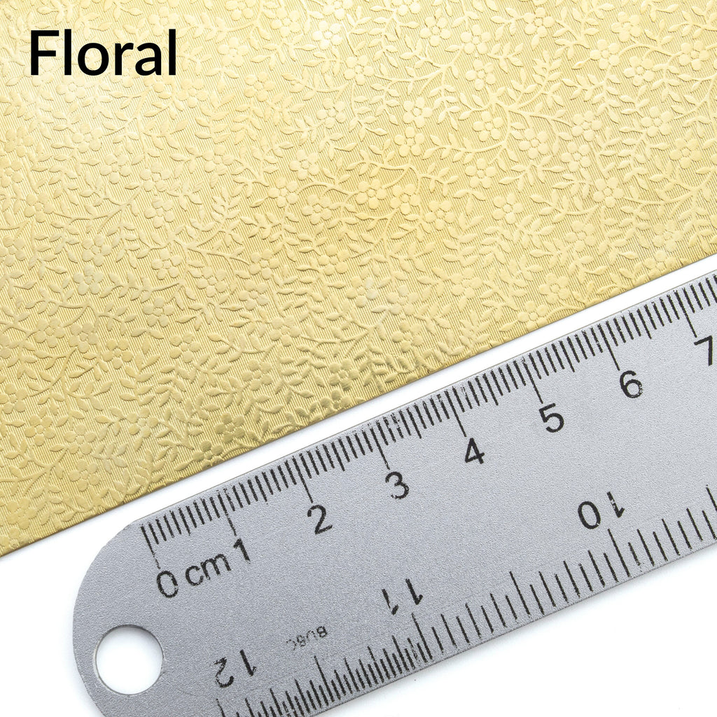 Raw Brass Pattern Flat Sheet Metal - 24 Gauge 2.5 inches X 12 inches with Custom Finishes 100% Guarantee