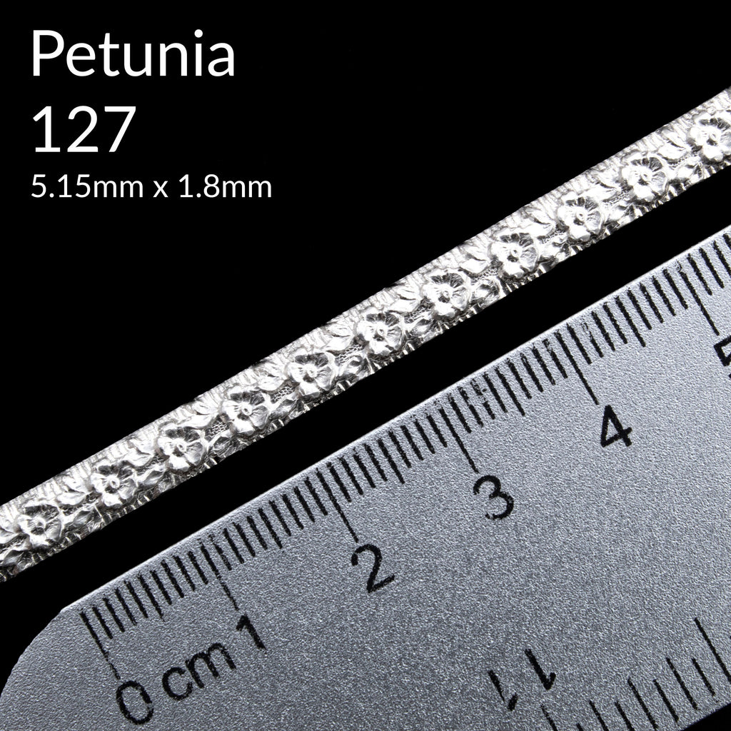 Sterling Silver Floral Pattern Flat Wire - By the Inch