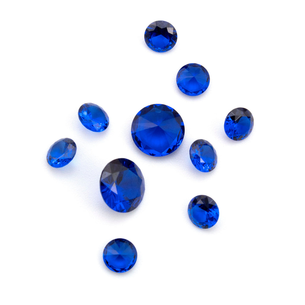 Blue Spinel Ethical Round Faceted Gemstone Alternative for Sapphires - 2mm, 2.5mm, 3mm, 3.5mm, 4mm, 5mm,, 6mm, 8mm, 10mm