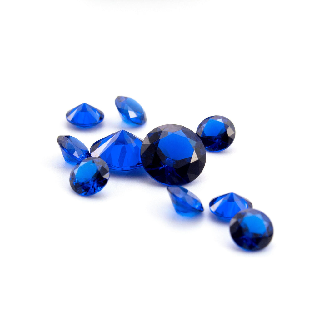 Blue Spinel Ethical Round Faceted Gemstone Alternative for Sapphires - 2mm, 2.5mm, 3mm, 3.5mm, 4mm, 5mm,, 6mm, 8mm, 10mm