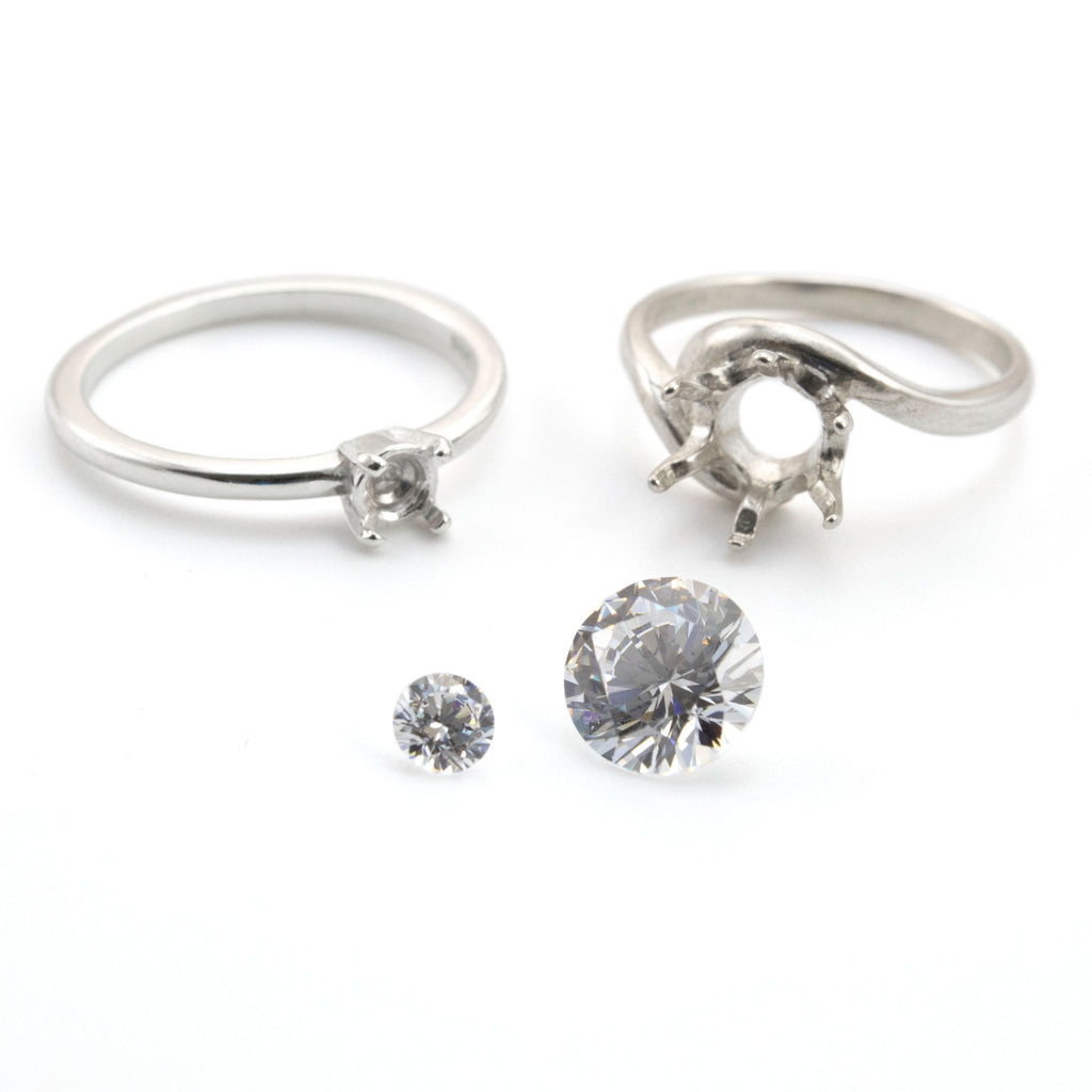 Cubic Zirconia - Loose Round Faceted CZ Stones - Great Alternative for Diamonds in 1mm, 2mm, 3mm, 4mm, 5mm, 6mm, 7mm, 8mm, 9mm, 10mm 12mm