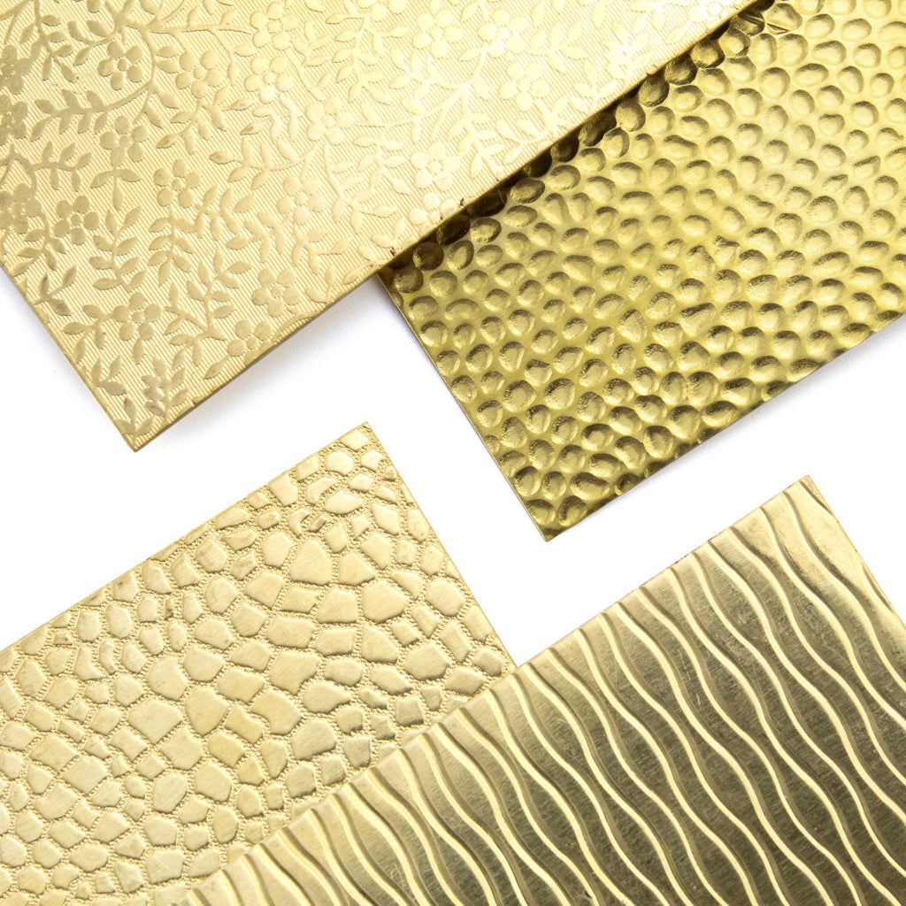 Raw Brass Pattern Flat Sheet Metal - 24 Gauge 2.5 inches X 12 inches with Custom Finishes 100% Guarantee
