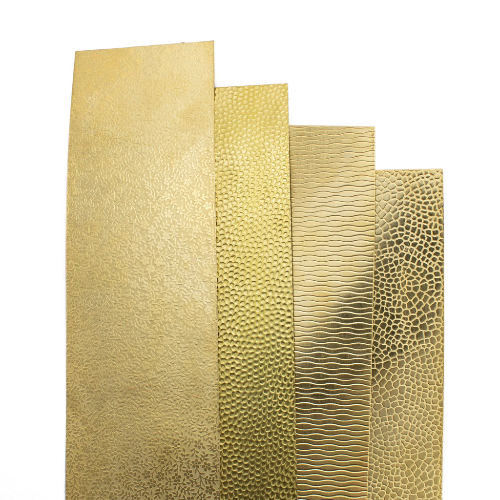 Raw Brass Pattern Flat Sheet Metal - 24 Gauge 2.5 inches X 12 inches with Custom Finishes 100% Guarantee