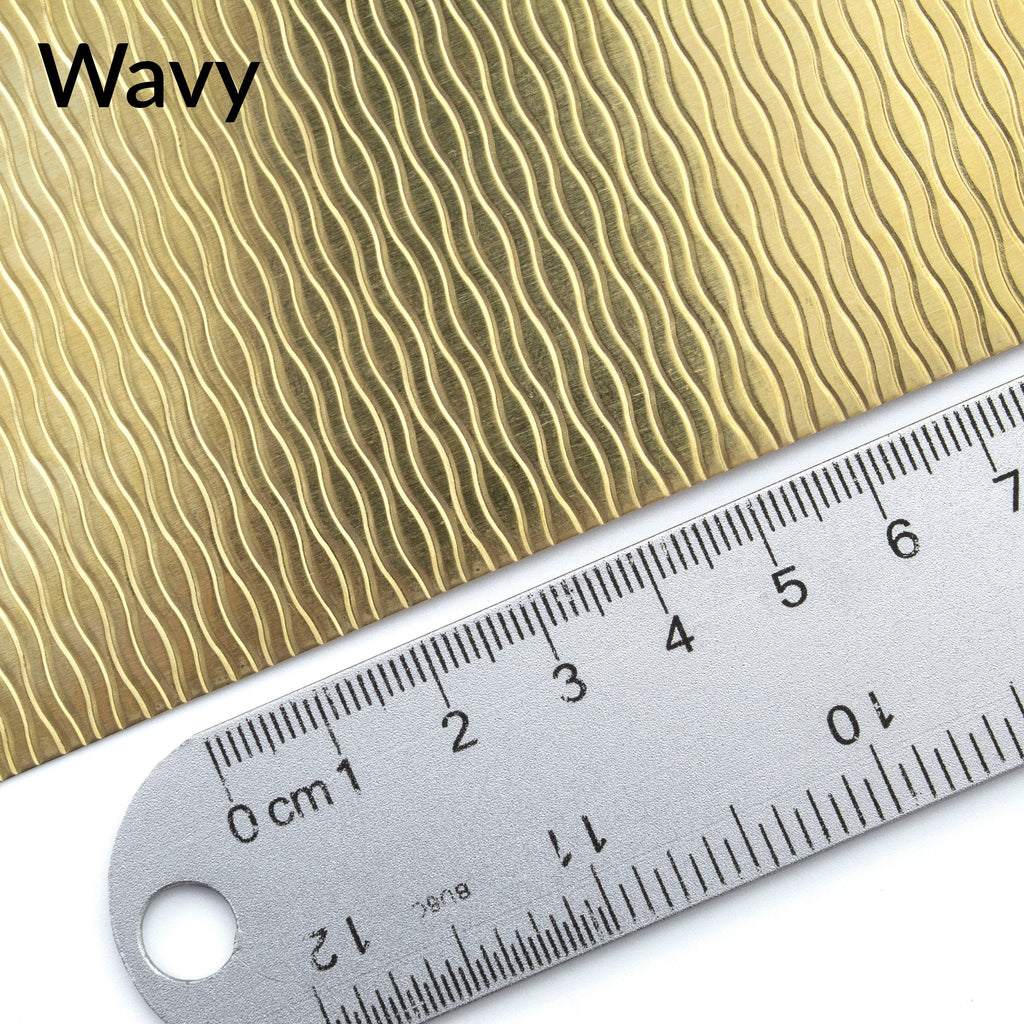 Raw Brass Pattern Flat Sheet Metal - 24 Gauge 2.5 inches X 12 inches with Custom Finishes 100% Guarantee