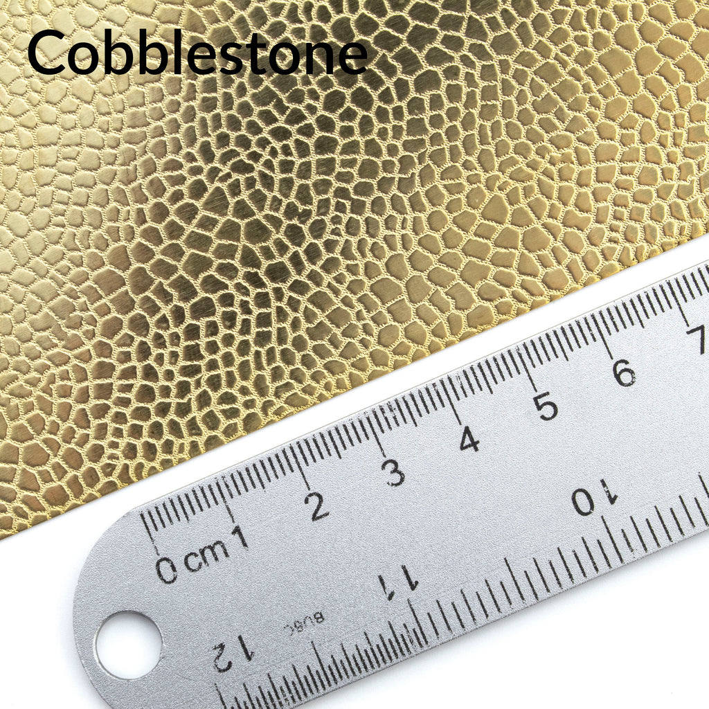 Raw Brass Pattern Flat Sheet Metal - 24 Gauge 2.5 inches X 12 inches with Custom Finishes 100% Guarantee
