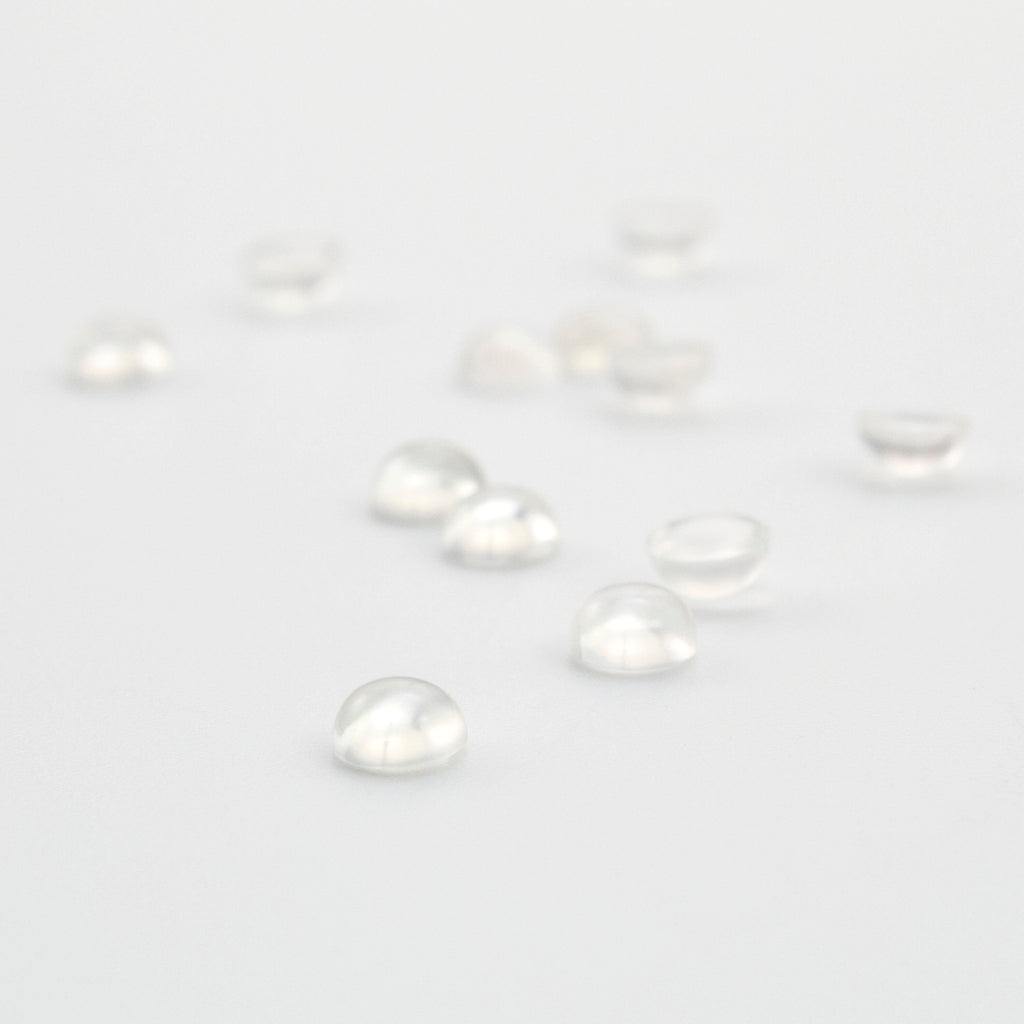 White Moonstone Round Cabochon Stones - Natural Loose Round Stones - Grade AA - 3mm, 4mm, 5mm, 6mm, 8mm, 10mm