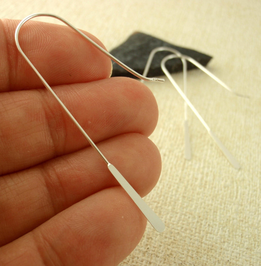 1 Pair Sterling Silver Paddle Ear Wires - Easy Peasy - Just Add a Bead