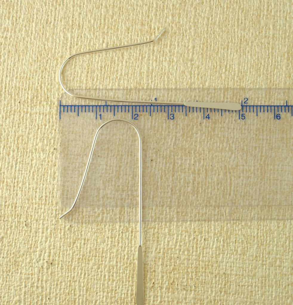 1 Pair Sterling Silver Paddle Ear Wires - Easy Peasy - Just Add a Bead