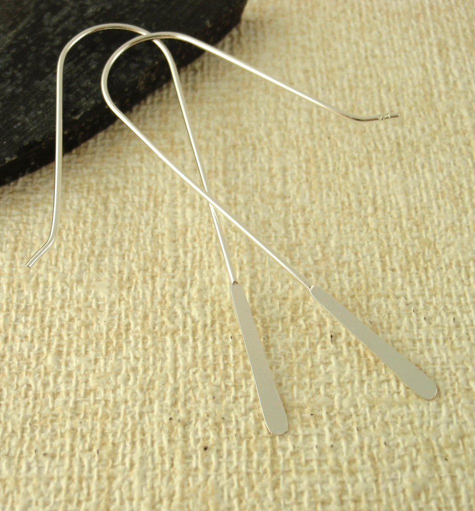 1 Pair Sterling Silver Paddle Ear Wires - Easy Peasy - Just Add a Bead
