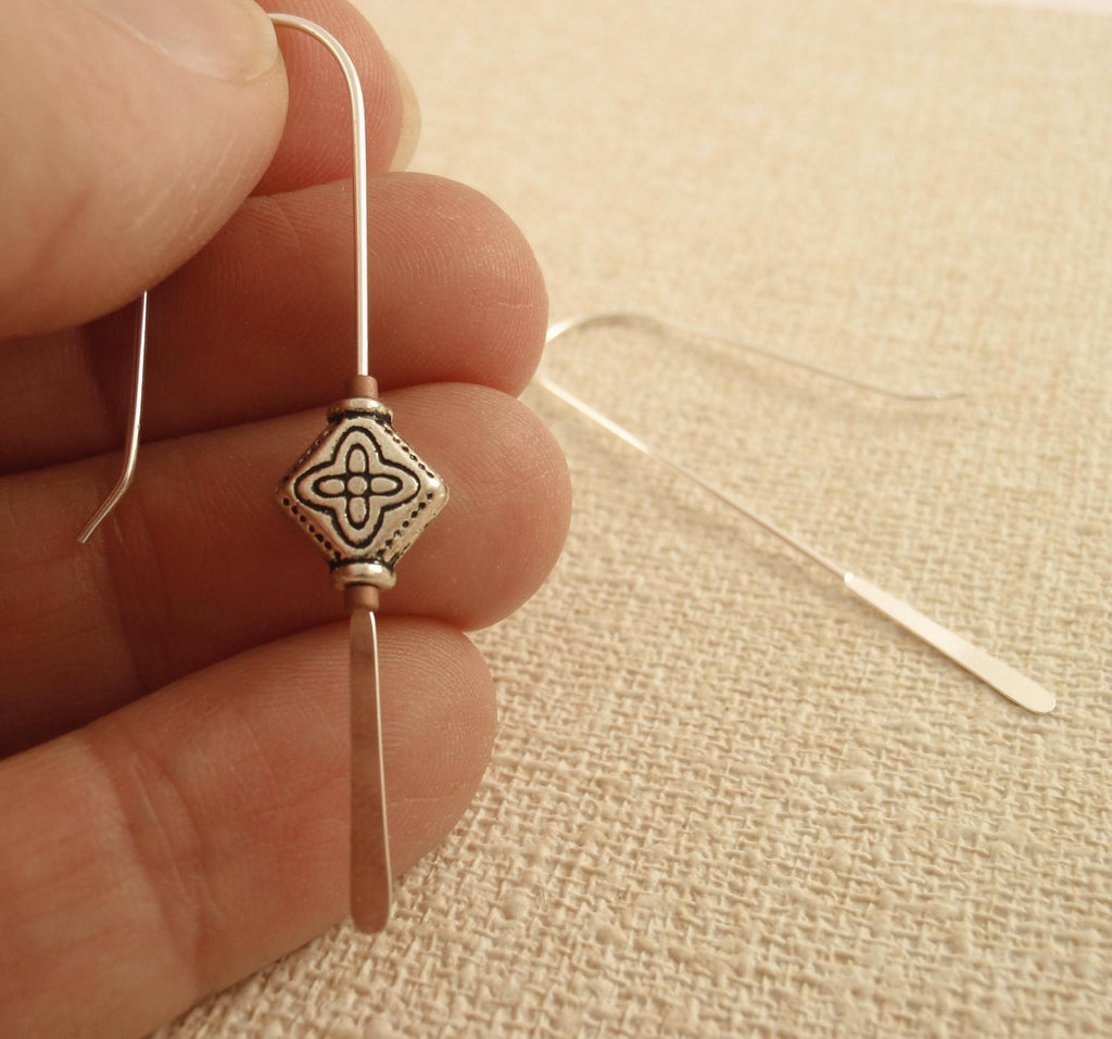 1 Pair Sterling Silver Paddle Ear Wires - Easy Peasy - Just Add a Bead