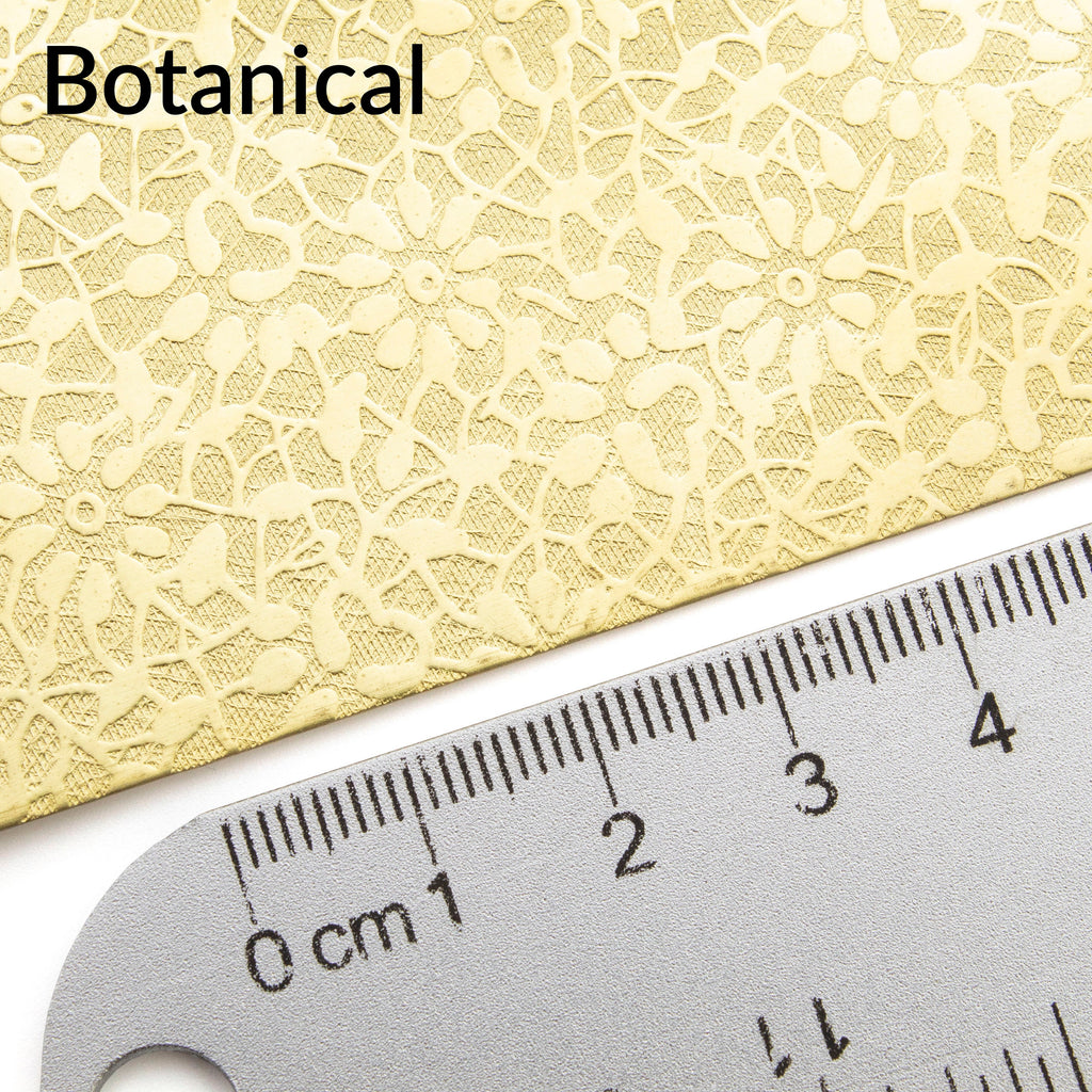 Raw Brass Pattern Flat Sheet Metal - 24 Gauge 2.5 inches X 12 inches with Custom Finishes 100% Guarantee