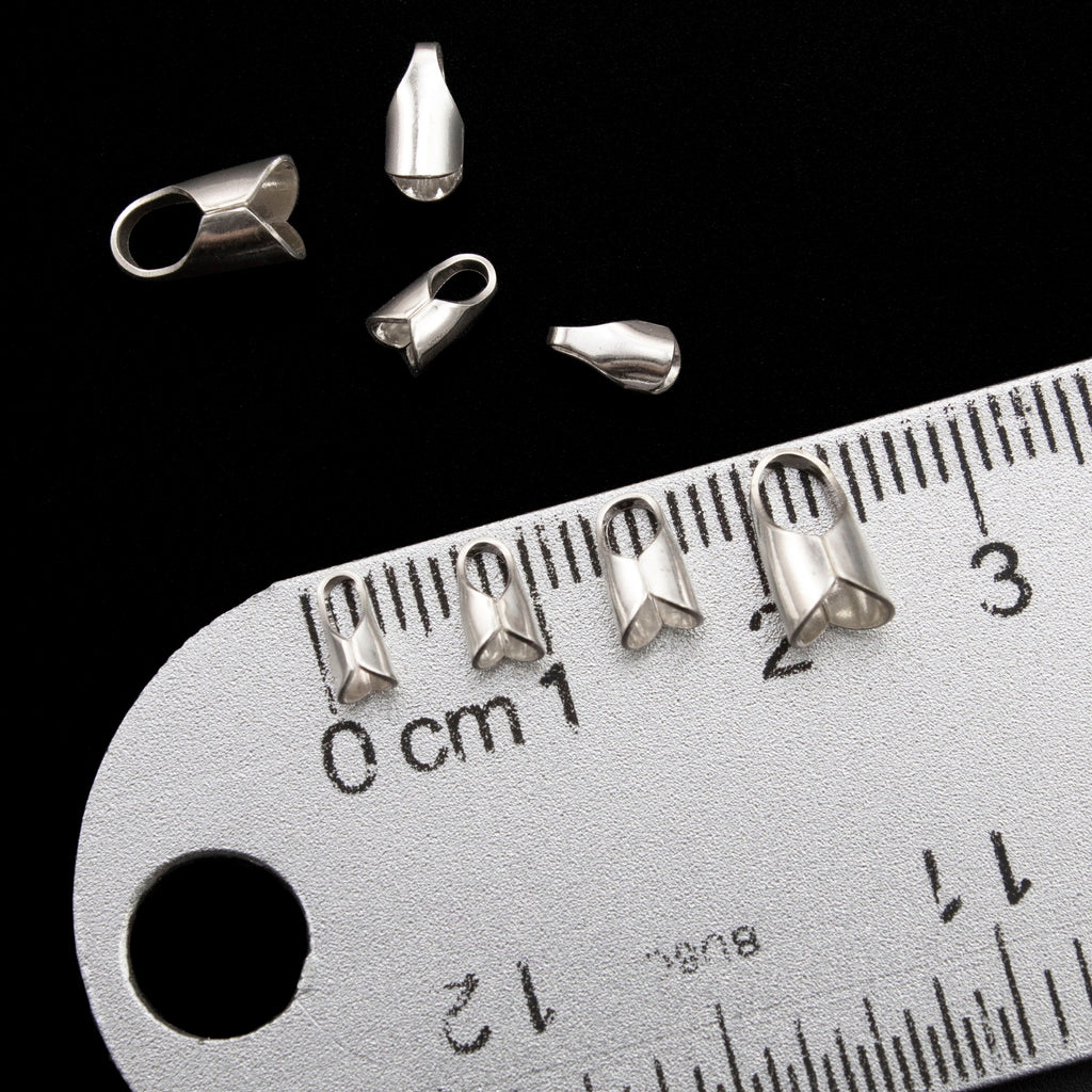 Sterling Silver Cord Ends - 2mm, 2.5mm, 3mm, 4mm - Made in the USA