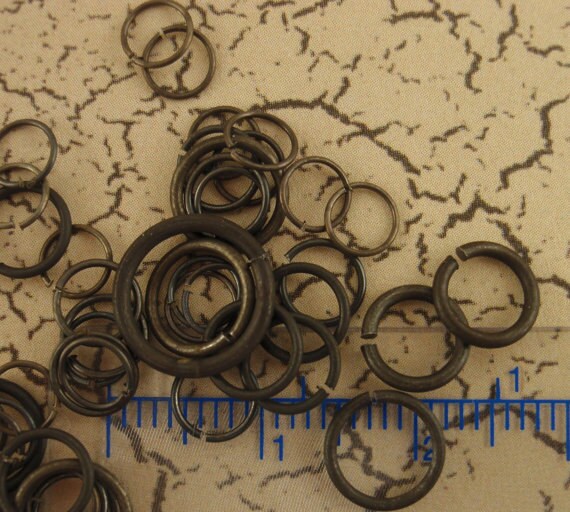 50 Black Iron Jump Ring Sampler