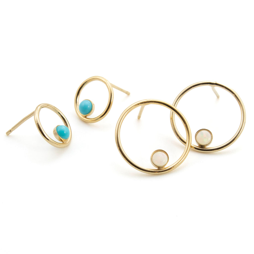 Sleeping Beauty Turquoise Cabochons Natural Loose Round Stones Mined in the USA - 1.5mm, 2mm, 2.5mm, 3mm, 3.5mm, 4mm, 5mm, 6mm, 8mm, 10mm