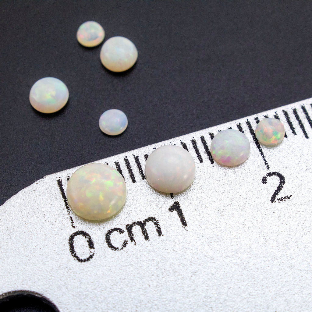 Grade AAA Round Opal Cabochon Stones - 3mm, 4mm, 5mm, 6mm Mined in Australia