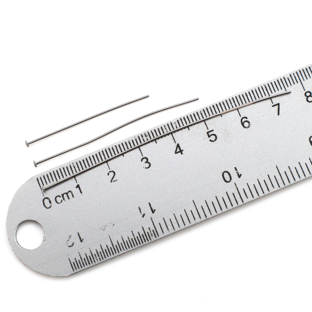 50 Economical Flat Head Pins Stainless Steel - 21 gauge or 24 gauge - 1, 1 1/2, 2, 3, 4 inch - 100% Guarantee