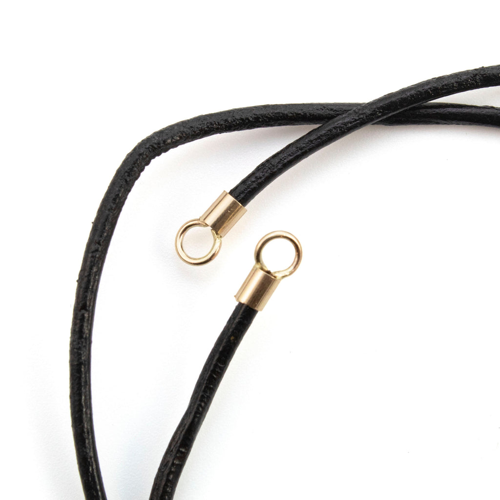 4 - 14kt Gold Filled End Caps with Rings - 1.5mm, 1.9mm, 2.3mm, 4mm ID Made in the USA