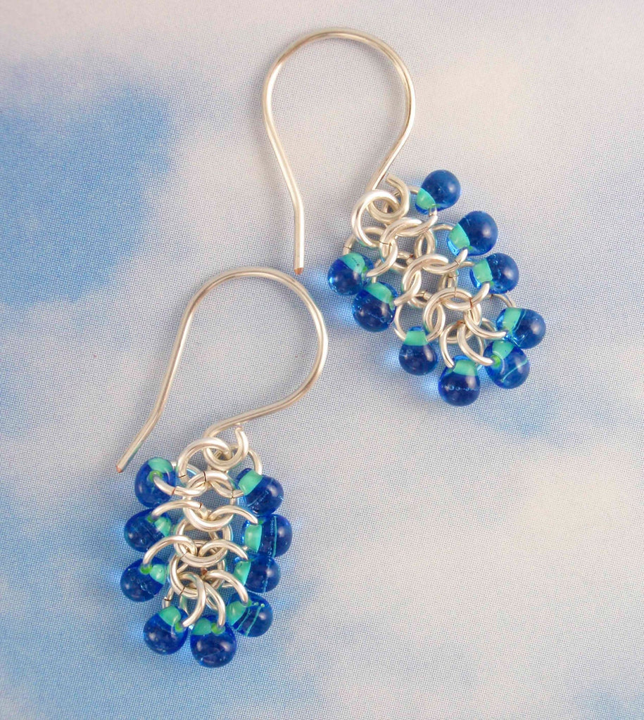 Raspberry Lined Sapphire Miyuki Drop Glass Beads