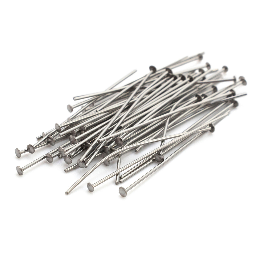 50 Economical Flat Head Pins Stainless Steel - 21 gauge or 24 gauge - 1, 1 1/2, 2, 3, 4 inch - 100% Guarantee