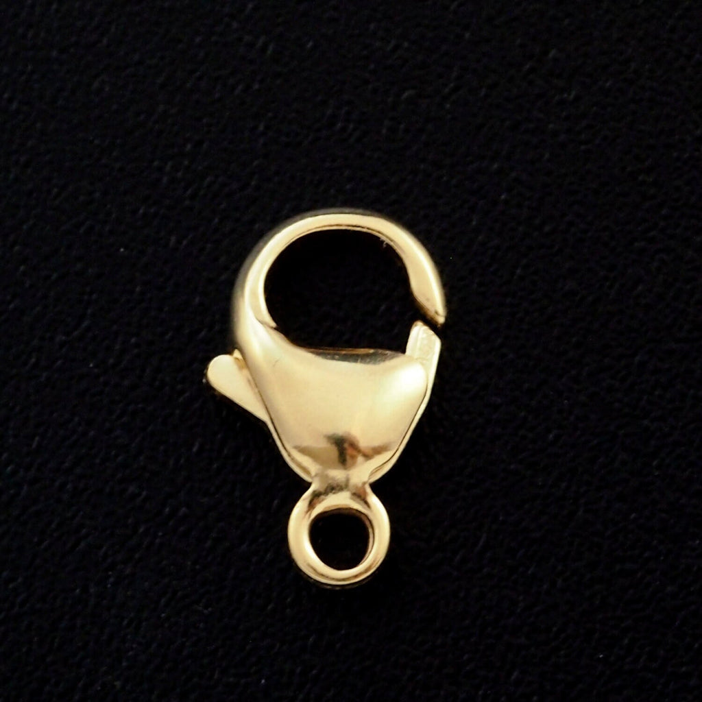 1 - 14kt Yellow Gold Filled Teardrop Lobster Clasp in 9mm, 11mm or 13mm - 100% Guarantee