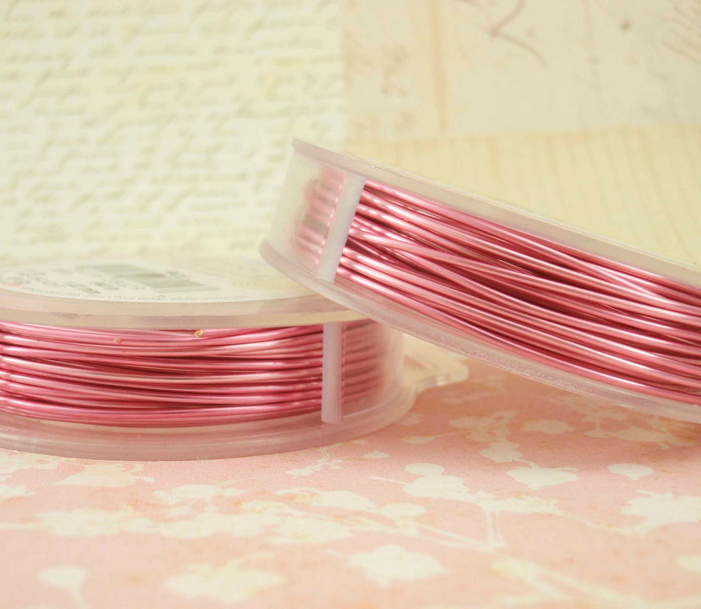 Rose Pink Artistic Wire - Permanently Colored - You Pick Gauge 18, 20, 22, 24, 26, 28 - 100% Guarantee