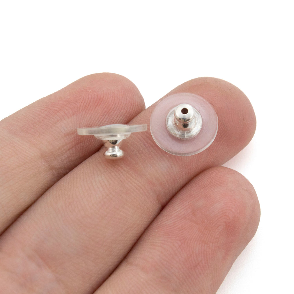 10 pairs Ear Donuts - Comfort Clutch - Perfect to Stabilize Heavy Post Earrings - Silver or Gold Tone