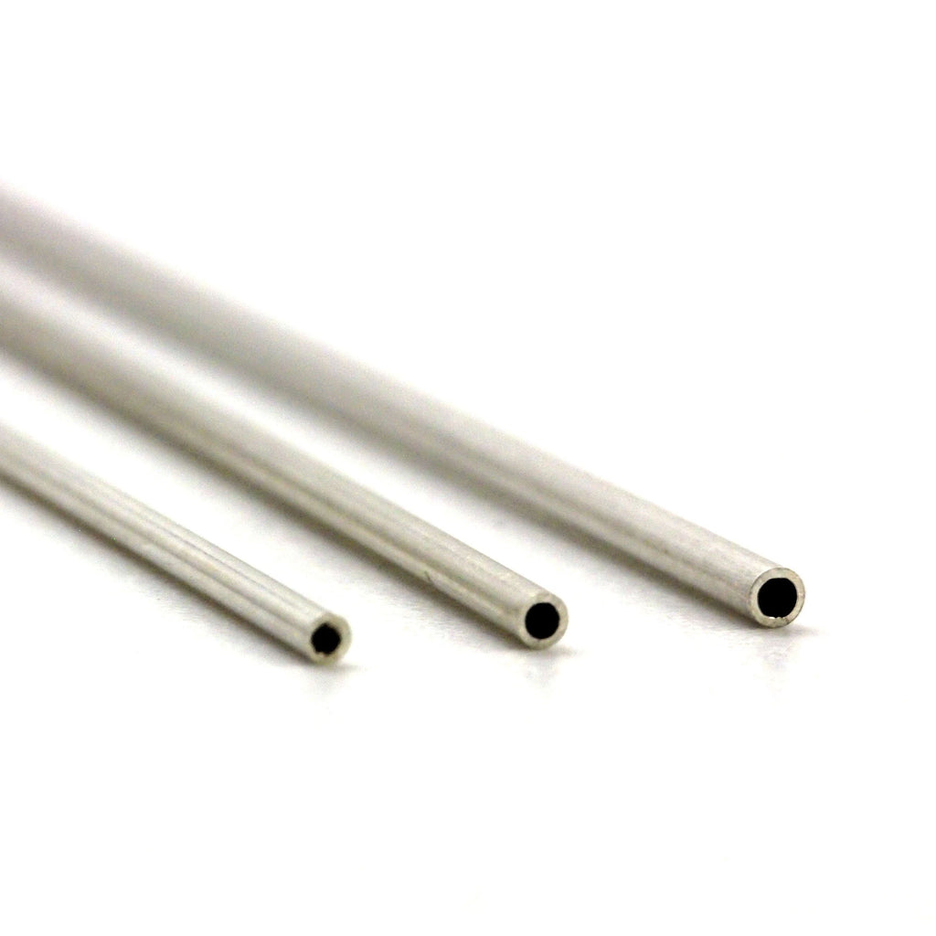 Small Round Sterling Silver Tubing in Custom Lengths - 2 inch to 12 inch Length - 5 Diameters From 1.45mm OD to 2.59mm OD