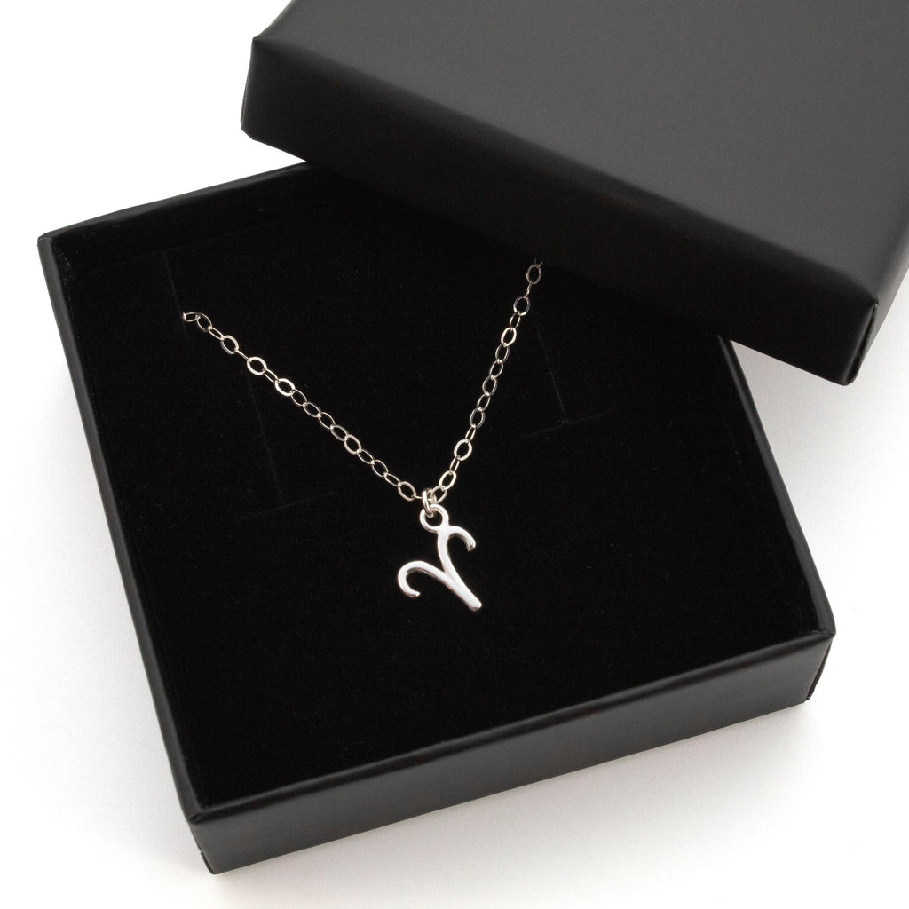 Sterling Silver Zodiac Charm Necklace - Aries, Taurus, Gemini, Cancer, Leo, Virgo, Libra, Scorpio, Saggitarius, Capricorn, Aquarius, Pisces