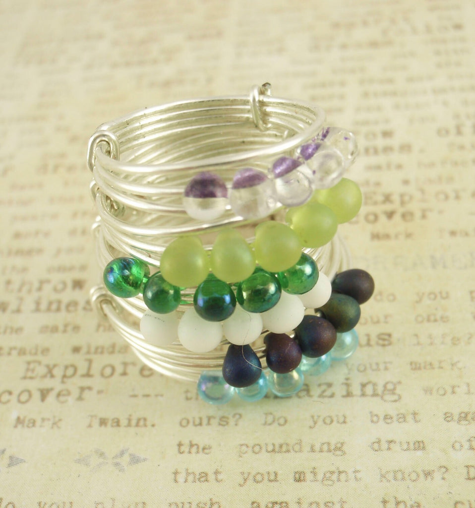 Transparent Chartreuse Drop Glass Beads Miyuki 4mm X 3mm