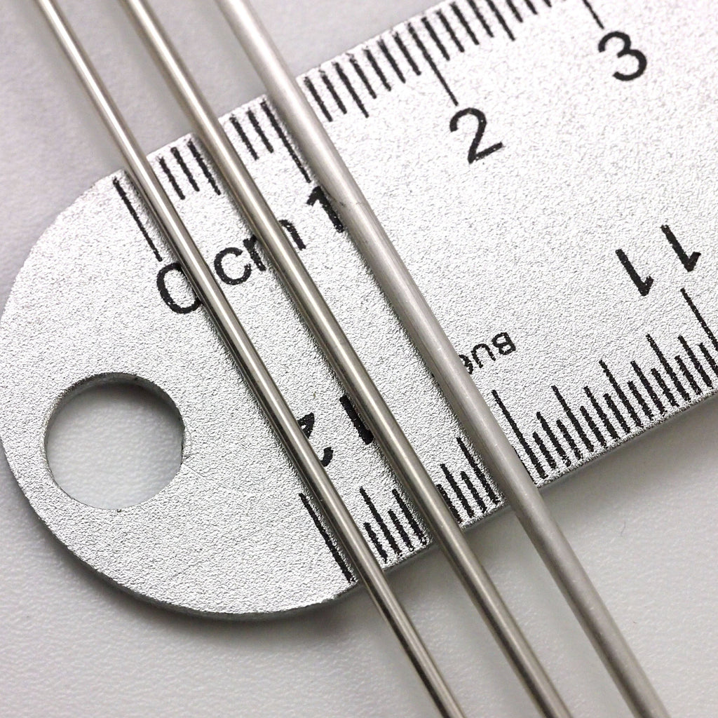 Small Round Sterling Silver Tubing in Custom Lengths - 2 inch to 12 inch Length - 5 Diameters From 1.45mm OD to 2.59mm OD