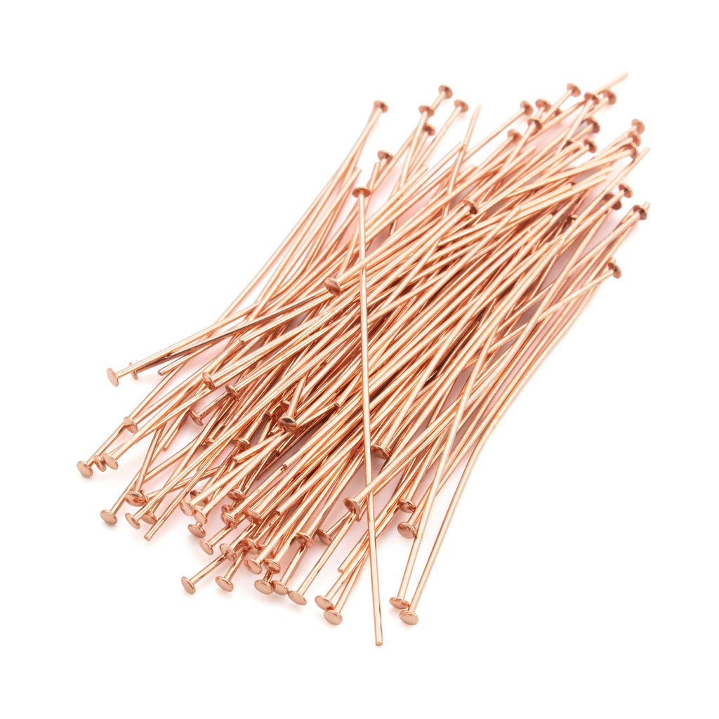 100 Flat Copper Head Pin - 21g, 24g - 2, 3, 4 inches - Best Commercially Made