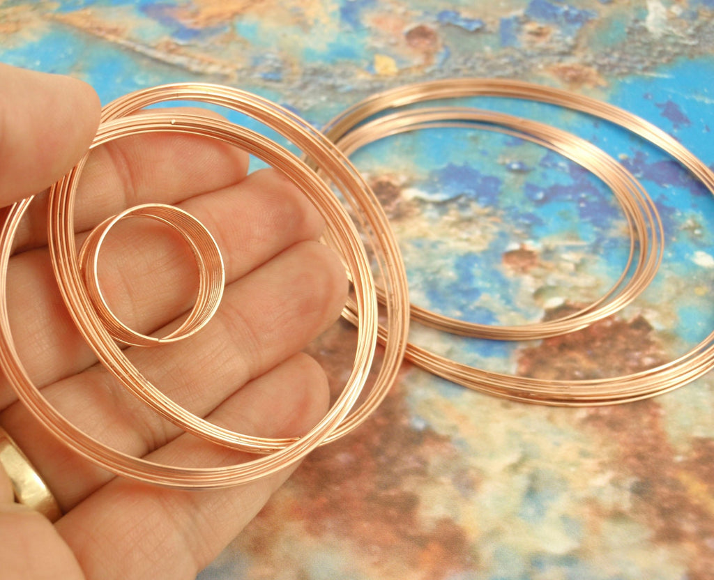 Memory Wire Sampler - 39 Loops in Silver, Gold, Copper, Hematite and Stainless Steel Perfect for a Variety of Rings, Bracelets and Necklaces