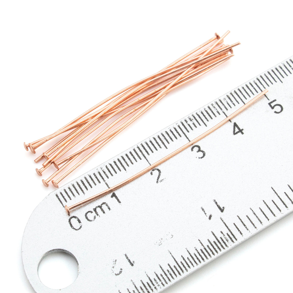 100 Flat Copper Head Pin - 21g, 24g - 2, 3, 4 inches - Best Commercially Made