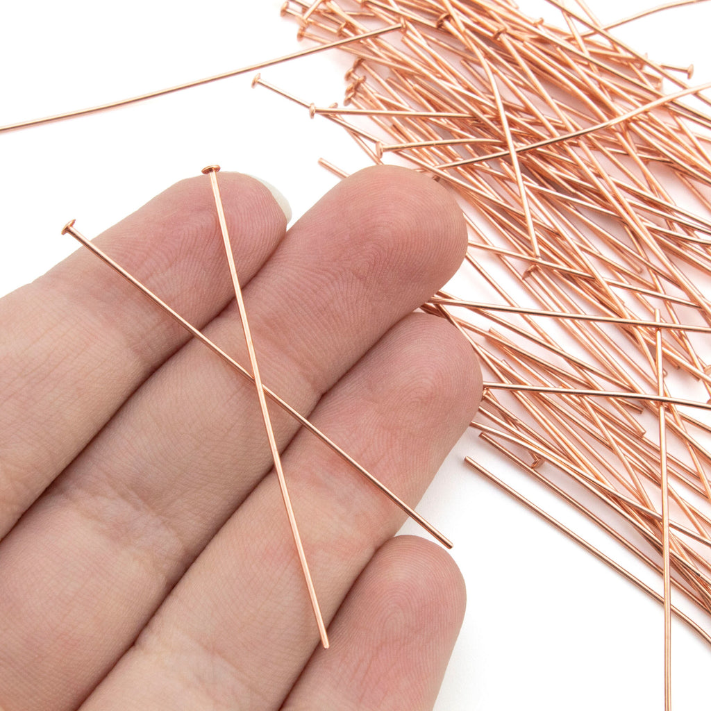 100 Flat Copper Head Pin - 21g, 24g - 2, 3, 4 inches - Best Commercially Made
