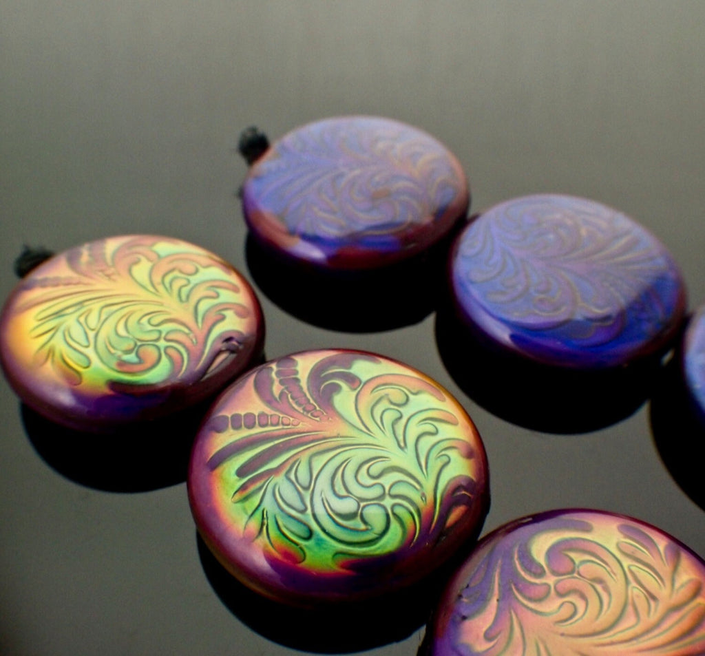 4 - 23mm Mood Beads - Radiant Rouge or Radiant Blue - Thermo - Sensitive Liquid Crystal - 100% Guarantee